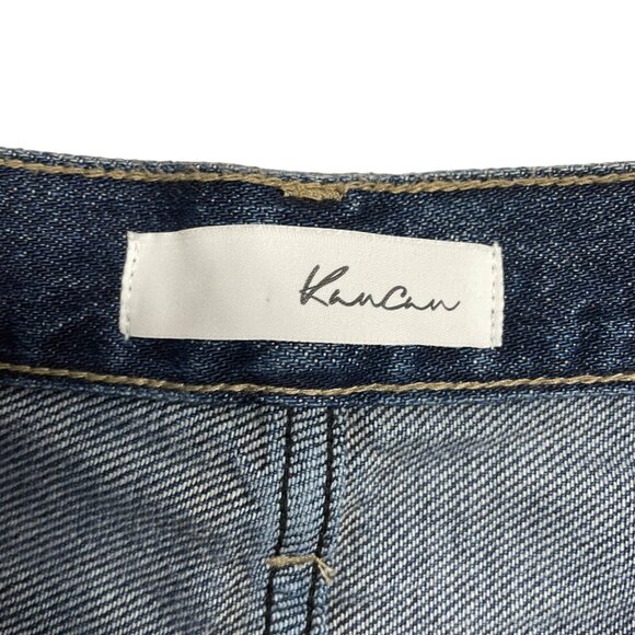 KANCAN JEANS REGAN HIGH RISE 90S BOYFRIEND TWO TONE SIZE 7/27 KC8680BK - Picture 6 of 12
